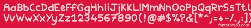 Fishes Friends Bold Font – Pink Fonts on Red Background