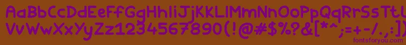 Fishes Friends Bold Font – Purple Fonts on Brown Background