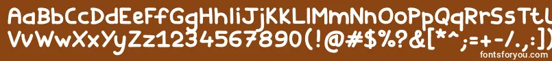 Fishes Friends Bold Font – White Fonts on Brown Background