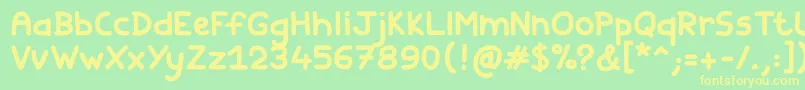 Fishes Friends Bold Font – Yellow Fonts on Green Background