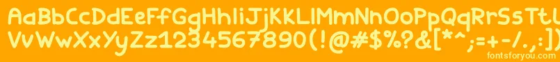 More about Fishes Friends Bold Font Fishes Friends Bold Font – Yellow Fonts on Orange Background