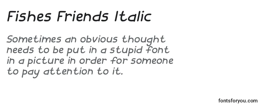 Review of the Fishes Friends Italic Font