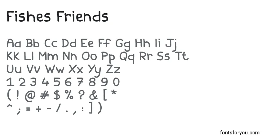 Czcionka Fishes Friends – alfabet, cyfry, specjalne znaki