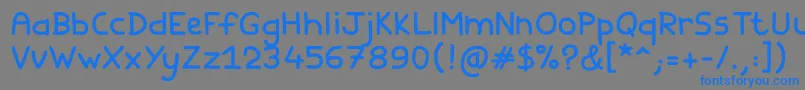 フォントFishes Friends – 灰色の背景に青い文字
