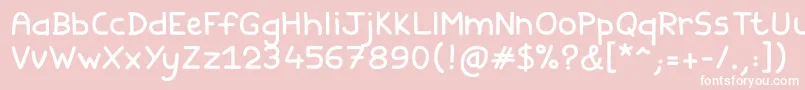 Fishes Friends Font – White Fonts on Pink Background