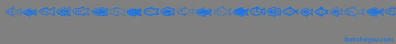 Fishes Font – Blue Fonts on Gray Background