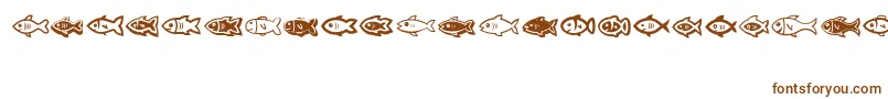 Fishes Font – Brown Fonts on White Background