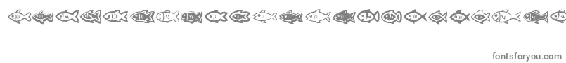 Fishes Font – Gray Fonts on White Background