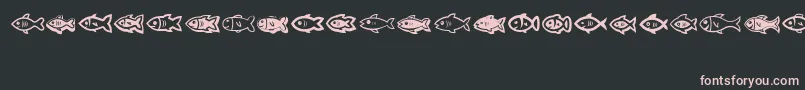 Fishes Font – Pink Fonts on Black Background