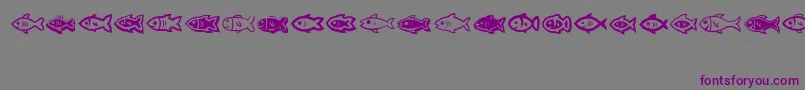 Fishes Font – Purple Fonts on Gray Background