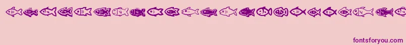 Fishes Font – Purple Fonts on Pink Background