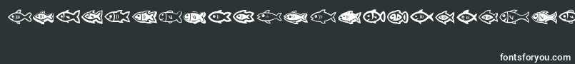 Fishes Font – White Fonts on Black Background