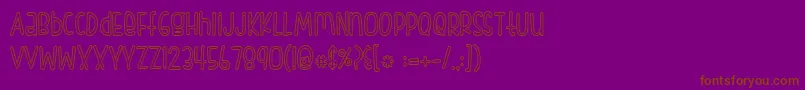 Police FishFingers Outline – polices brunes sur fond violet