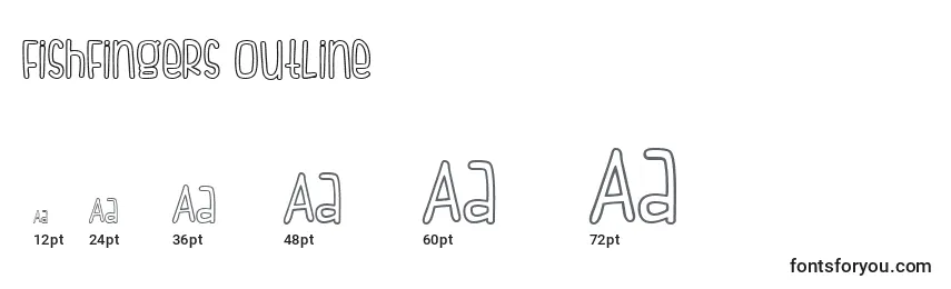 FishFingers Outline Font Sizes