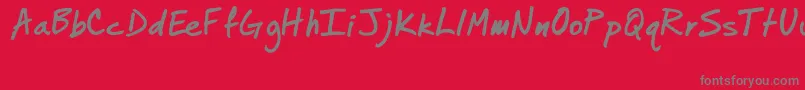 JotterscriptMedium Font – Gray Fonts on Red Background