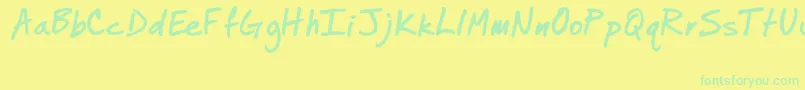 Lisätietoja JotterscriptMedium-fontista JotterscriptMedium-fontti – vihreät fontit keltaisella taustalla