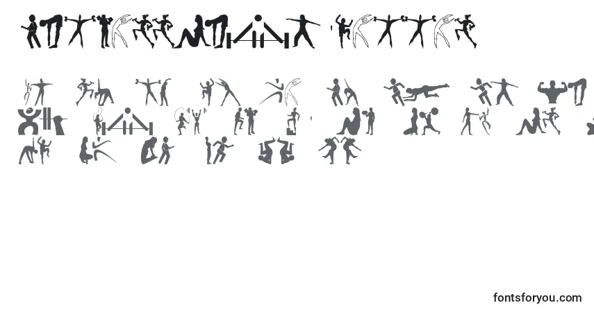 Шрифт FitnessSilhouettes (126760) – алфавит, цифры, специальные символы