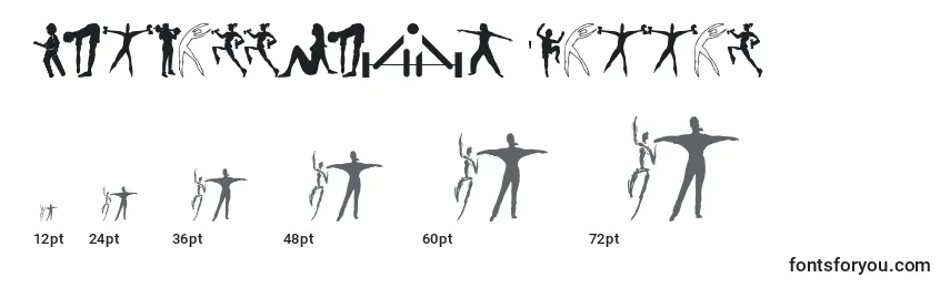 FitnessSilhouettes (126760)-fontin koot