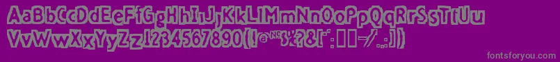 fivefd  -Schriftart – Graue Schriften auf violettem Hintergrund
