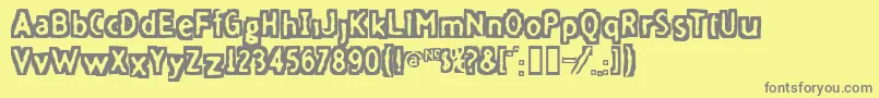 fivefd   Font – Gray Fonts on Yellow Background