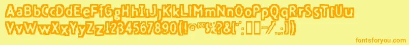 fivefd   Font – Orange Fonts on Yellow Background