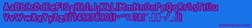 fivefd   Font – Purple Fonts on Blue Background