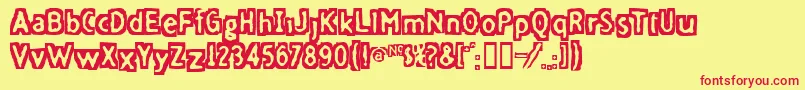 fivefd   Font – Red Fonts on Yellow Background