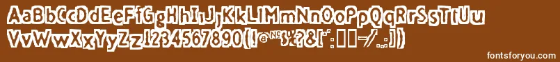 fivefd   Font – White Fonts on Brown Background