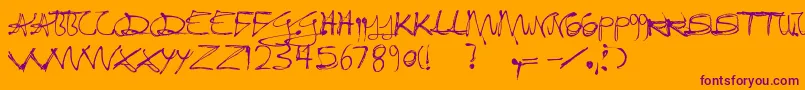 Fixogum Font – Purple Fonts on Orange Background