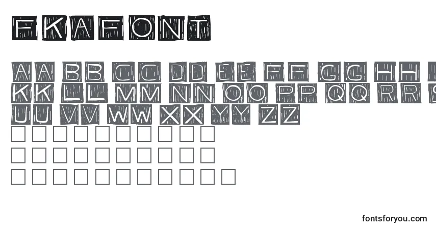 Schriftart Fkafont  (126763) – Alphabet, Zahlen, spezielle Symbole