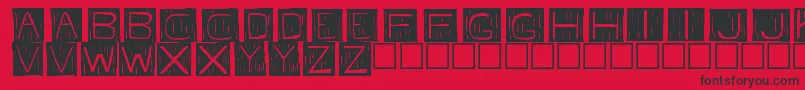 Czcionka fkafont  – czarne czcionki na czerwonym tle