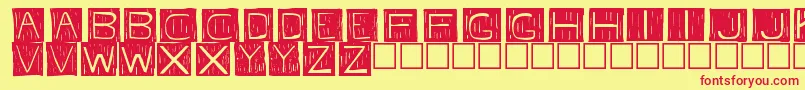 fkafont  Font – Red Fonts on Yellow Background