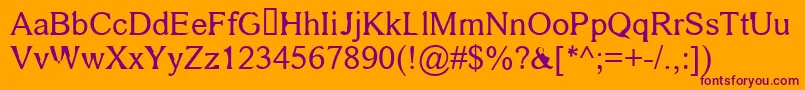 fkr area51life-Schriftart – Violette Schriften auf orangefarbenem Hintergrund