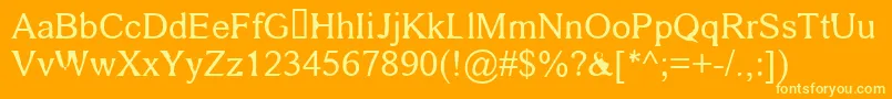 Czcionka fkr area51life – żółte czcionki na pomarańczowym tle