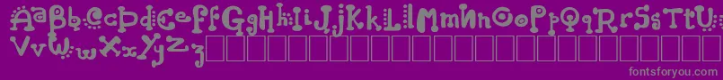Czcionka Flagadoum – szare czcionki na fioletowym tle