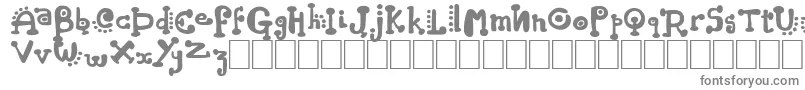 Flagadoum-fontti – harmaat kirjasimet valkoisella taustalla