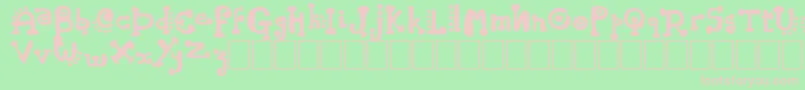 Flagadoum Font – Pink Fonts on Green Background