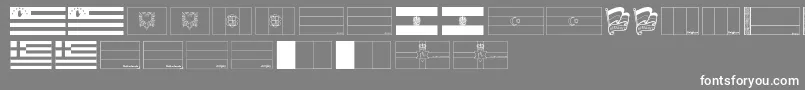 Police Flags of Europe 1 – polices blanches sur fond gris