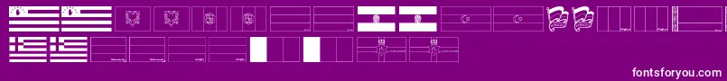 Police Flags of Europe 1 – polices blanches sur fond violet