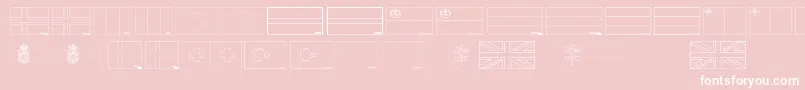Flags of Europe 2 Font – White Fonts on Pink Background