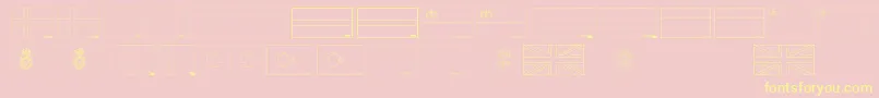 Flags of Europe 2 Font – Yellow Fonts on Pink Background