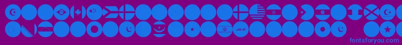Więcej informacji o czcionce flags world color Czcionka flags world color – niebieskie czcionki na fioletowym tle