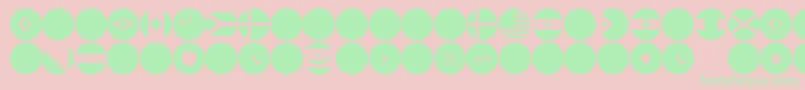 flags world color Font – Green Fonts on Pink Background