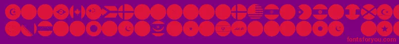 flags world color Font – Red Fonts on Purple Background