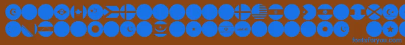 flags world color Font – Blue Fonts on Brown Background