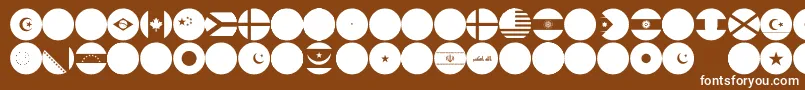 flags world color Font – White Fonts on Brown Background