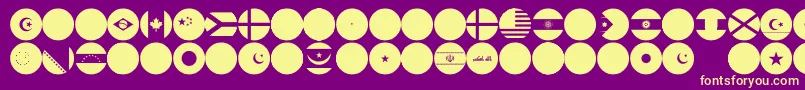 Saiba mais sobre a fonte flags world color Fonte flags world color – fontes amarelas em um fundo roxo