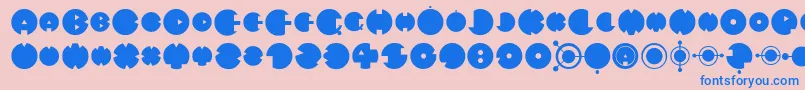 MysteryCircle Font – Blue Fonts on Pink Background