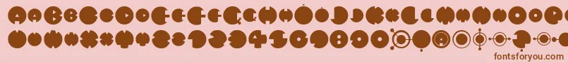 More about MysteryCircle Font MysteryCircle Font – Brown Fonts on Pink Background