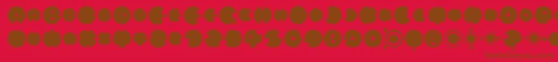 MysteryCircle Font – Brown Fonts on Red Background